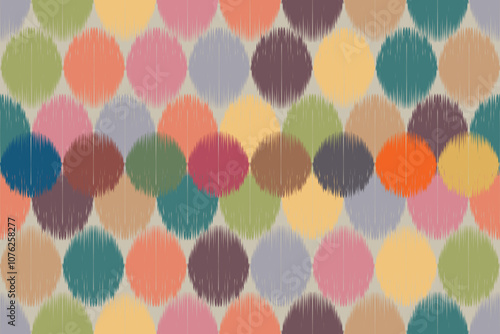  Ikat abstract ethnic art. Seamless pattern in tribal, folk embroidery, and Mexican style. Aztec geometric art ornament print.Design for carpet, cover.wallpaper, wrapping, fabric, clothing