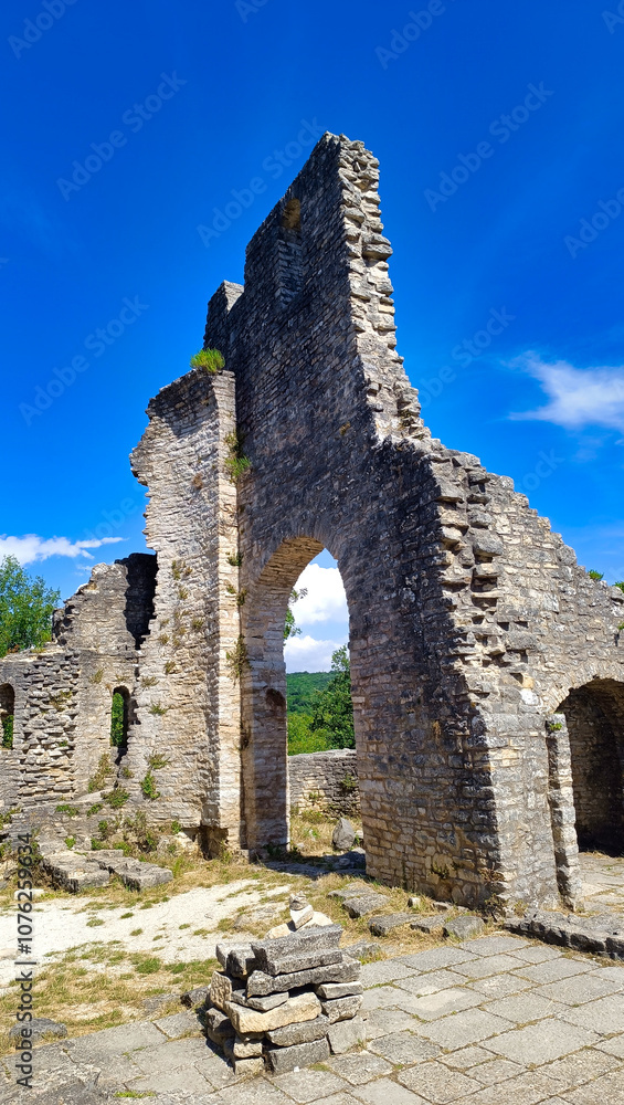 mysterious ruins on a mountain
