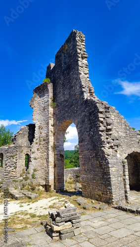 mysterious ruins on a mountain