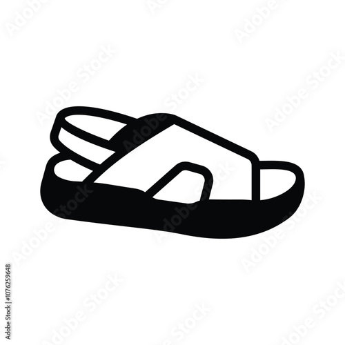 Get this amazing icon of sandal in modern style