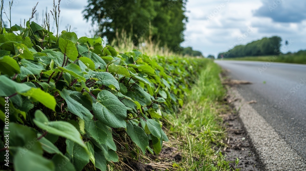 Japanese Knotweed is a problem in the Netherlands. It's an invasive plant growing near the Hollandsche IJssel dike in Nieuwerkerk aan den IJssel. Japanese Knotweed is a problem in the Netherlands. It's an invasive plant growing near the Hollandsche IJssel dike in Nieuwerkerk aan den IJssel.