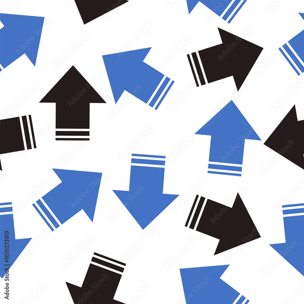 seamless blue and black arrow, geometric replete image design for fabric print, wallpaper, blue background, t-shirt fashion pain seamless blue and black arrow, geometric replete image design for fabric print, wallpaper, blue background, t-shirt fashion pain