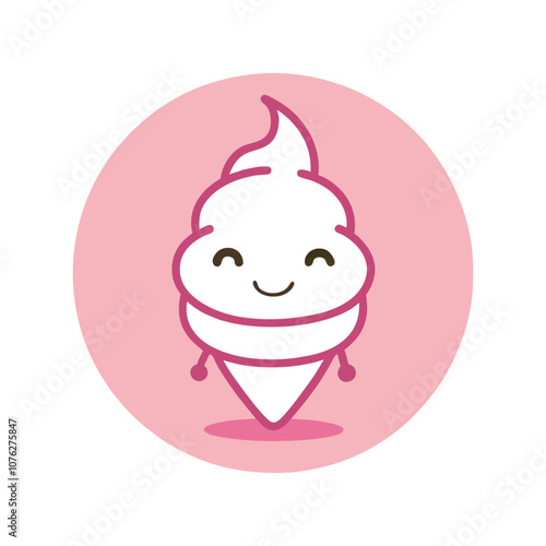 Stylish Ice Cream, Cake, and Cupcake Bakery Logo Template - Minimalist Vector Design for Gourmet Desserts and Sweet Shop Branding