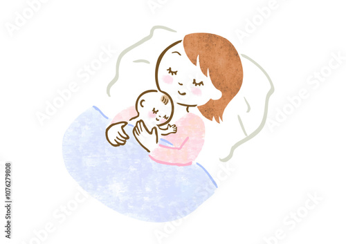 カンガルーケアの手描きイラスト