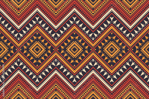 Abstract fabric pattern design, ancient tribal pattern design for fabric pattern. Shirts, pants, pillows, blankets, etc.