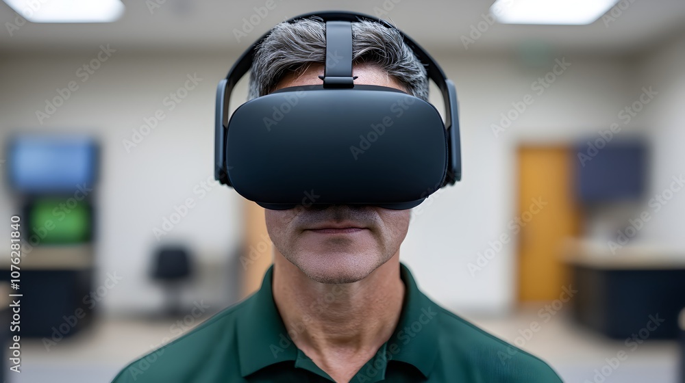 Virtual Reality Experience with Headset User Virtual Reality Experience with Headset User