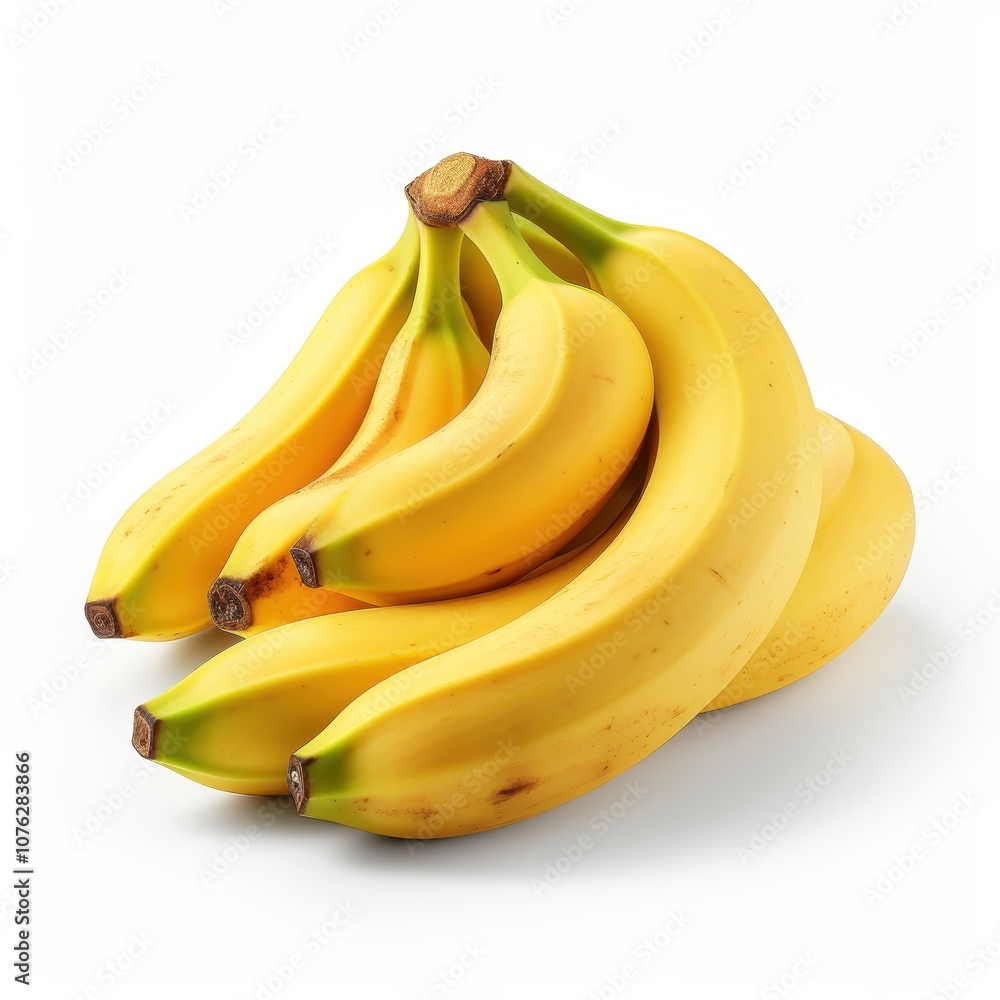 Fresh ripe bananas isolated on a bright white background Fresh ripe bananas isolated on a bright white background