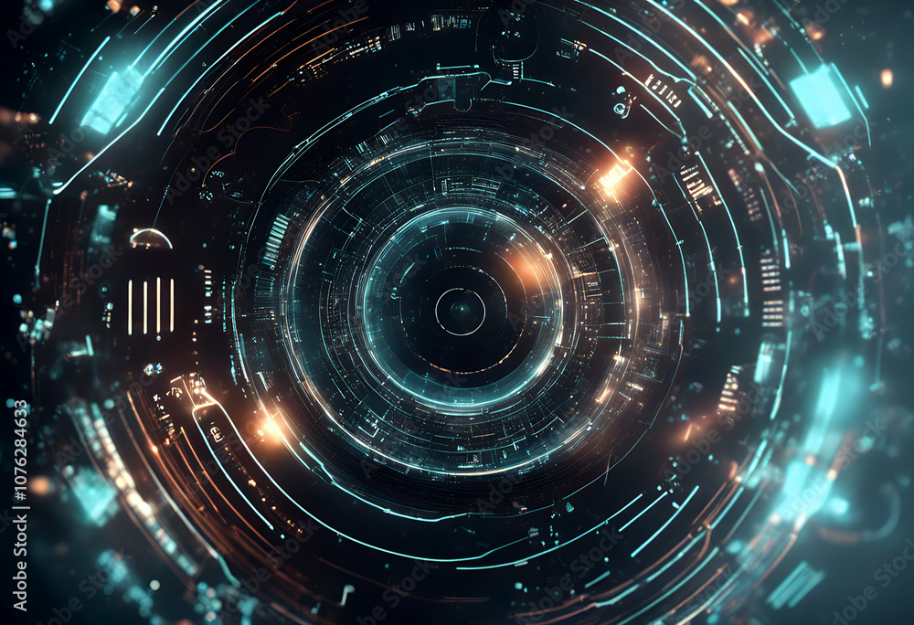 running virtual machine template interface hud ui background abstract running virtual machine template interface hud ui background abstract