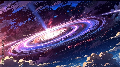 Wallpaper Mural Cosmic Spiral Galaxy Starscape Night Sky Torontodigital.ca