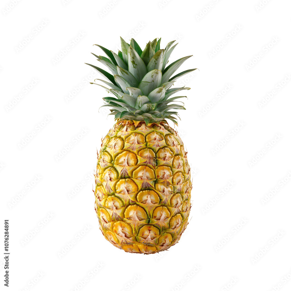 Ripe Pineapple Fruit Isolated on White Background Ripe Pineapple Fruit Isolated on White Background