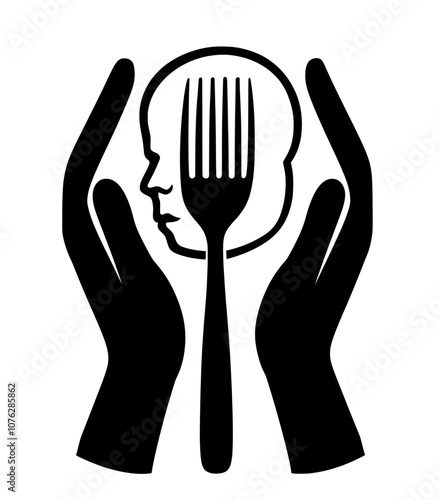 A silhouette person icon illustration of sadness, despair, discouragement / PNG (background transparent)