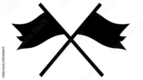 Modern svg cutfile of cricut color guard with crossed flags