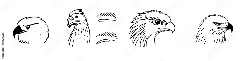 Simple but very clear shapes depict an eagle's head, which can be clearly identified as an eagle's head Simple but very clear shapes depict an eagle's head, which can be clearly identified as an eagle's head