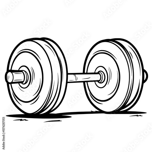The weight line icon is a simple rounded lineal style svg representation of a gym dumbell