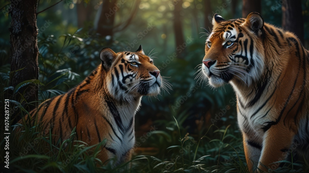 Fototapeta premium tiger in the jungle