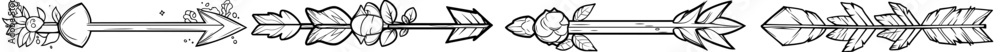 Fine line arrow shapes in black, geometric, arrow design icon Fine line arrow shapes in black, geometric, arrow design icon