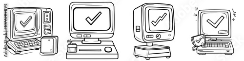 Ultrasonography line, ultrasonography scanner icon, usg
