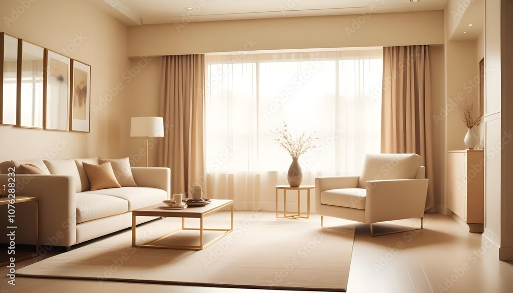 Fototapeta premium Photo interior modern design room 3d illustration