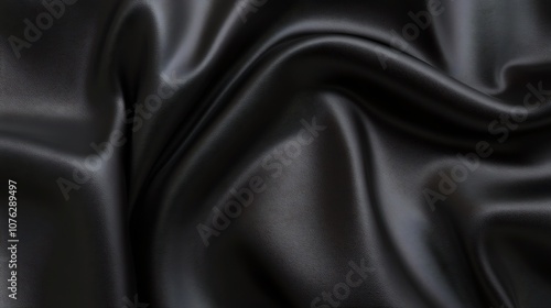 Abstract Black Leather Texture