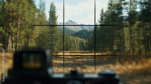 nature, mountains, landscape, photography, wilderness, outdoors, scenic view, travel, forest, adventure A captivating view through a camera s lens, capturing a beautiful mountainous landscape with lu