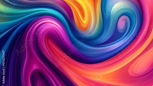 Abstract Swirling Color Burst