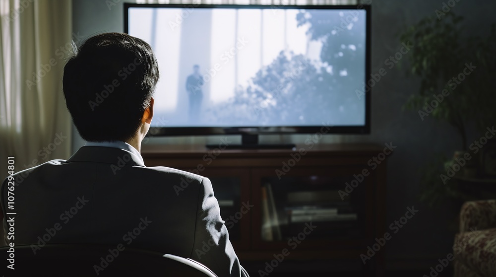man watching tv man watching tv