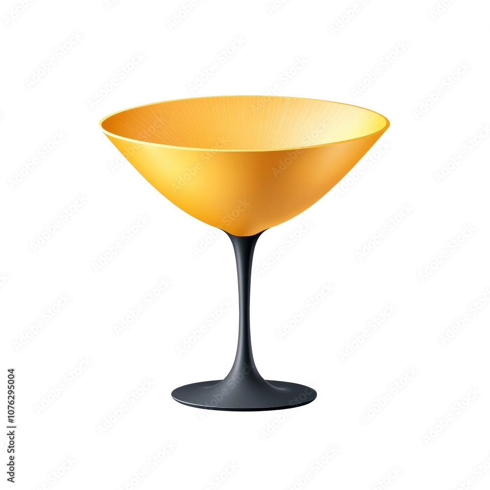 Gold Martini Glass Isolated on White Background Gold Martini Glass Isolated on White Background