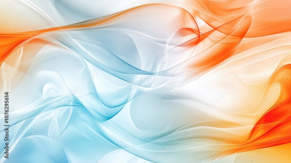 Colorful Abstract Background with Soft Waves in Blue, Orange, and White Hues, Perfect for Creative Projects and Artistic Designs Colorful Abstract Background with Soft Waves in Blue, Orange, and White Hues, Perfect for Creative Projects and Artistic Designs