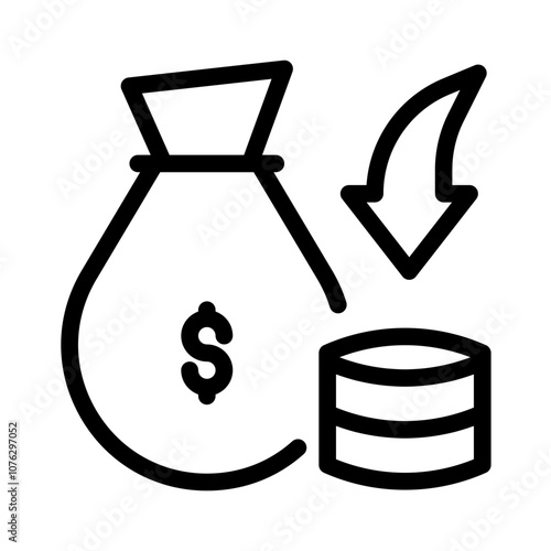 Icon Savings With Style Outline