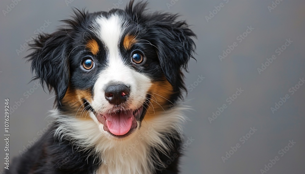 Cute fluffy portrait smile Puppy dog that looking Cute fluffy portrait smile Puppy dog that looking