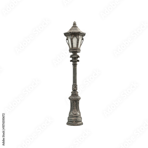 Vintage Street Lamp Post with Ornate Design