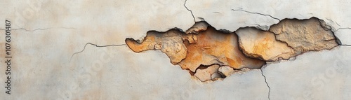 Close-up of weathered plaster revealing underlying textures and colors, showcasing the beauty of decay and time's passage.