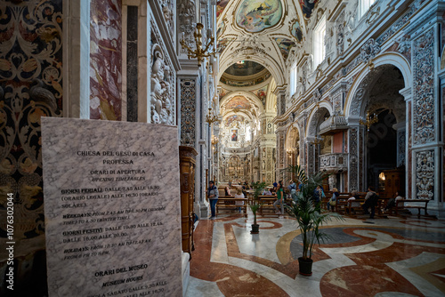 Obraz na plátně Chiesa del Gesù (Casa Professa, Saint Mary of Jesus), baroque and mannerist styl