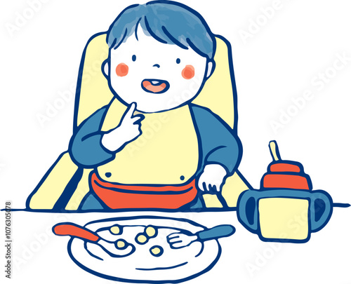 離乳食を食べる赤ちゃん