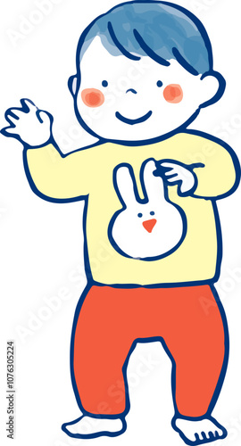 たっちする赤ちゃん