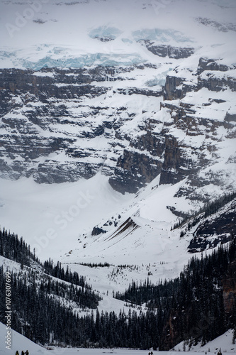 snow covered mountains