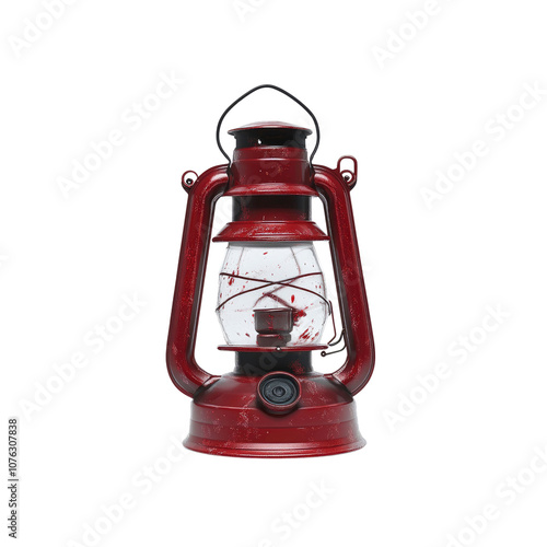 Red Lantern with White Glass and Blood Stains