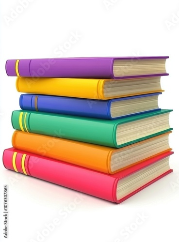 Stack of Colorful Books.