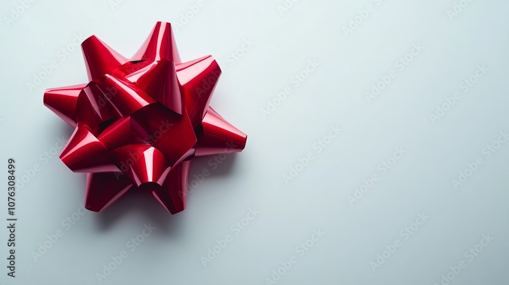 Festive red christmas gift bow on white background, perfect for holiday decorations, seasonal gifts, and elegant seasonal designs Festive red christmas gift bow on white background, perfect for holiday decorations, seasonal gifts, and elegant seasonal designs