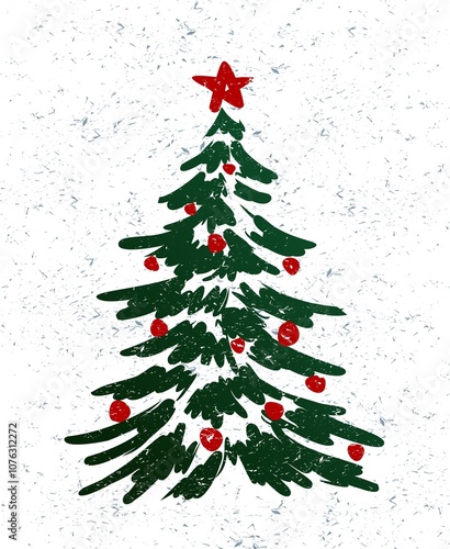 The symbol of Christmas decorated tree.