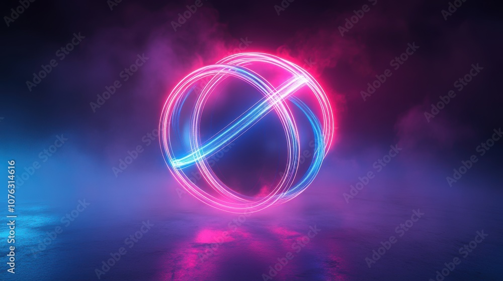 Neon Glow Sphere. Neon Glow Sphere.