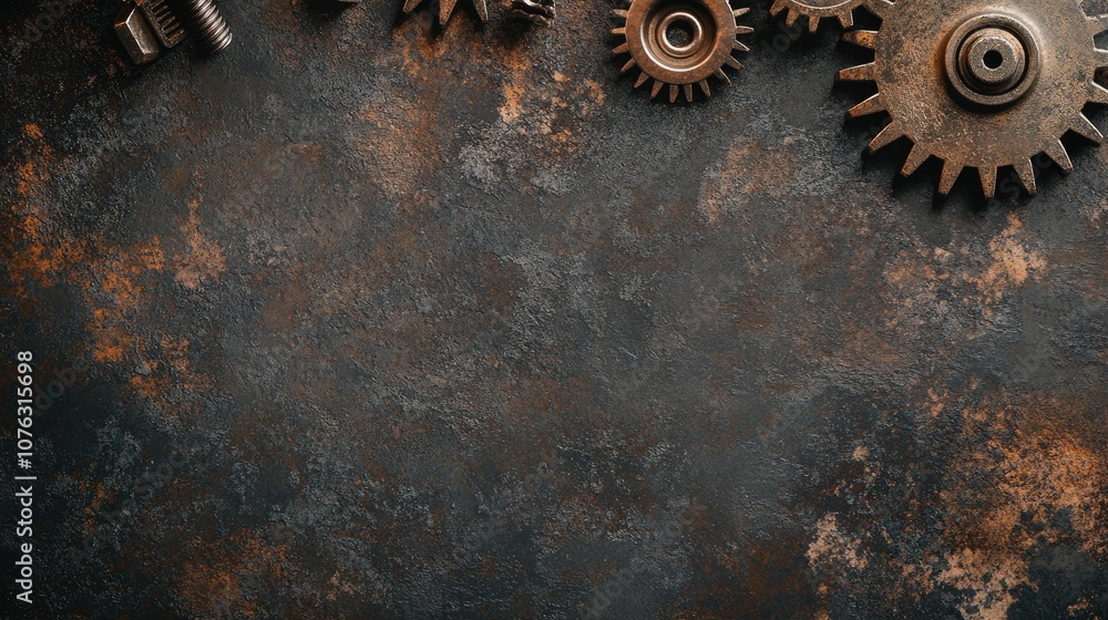 Abstract Background with Rusty Gears and Industrial Objects Creating a Grungy Texture Ideal for Mechanic and Engineering Themes in Various Projects Abstract Background with Rusty Gears and Industrial Objects Creating a Grungy Texture Ideal for Mechanic and Engineering Themes in Various Projects