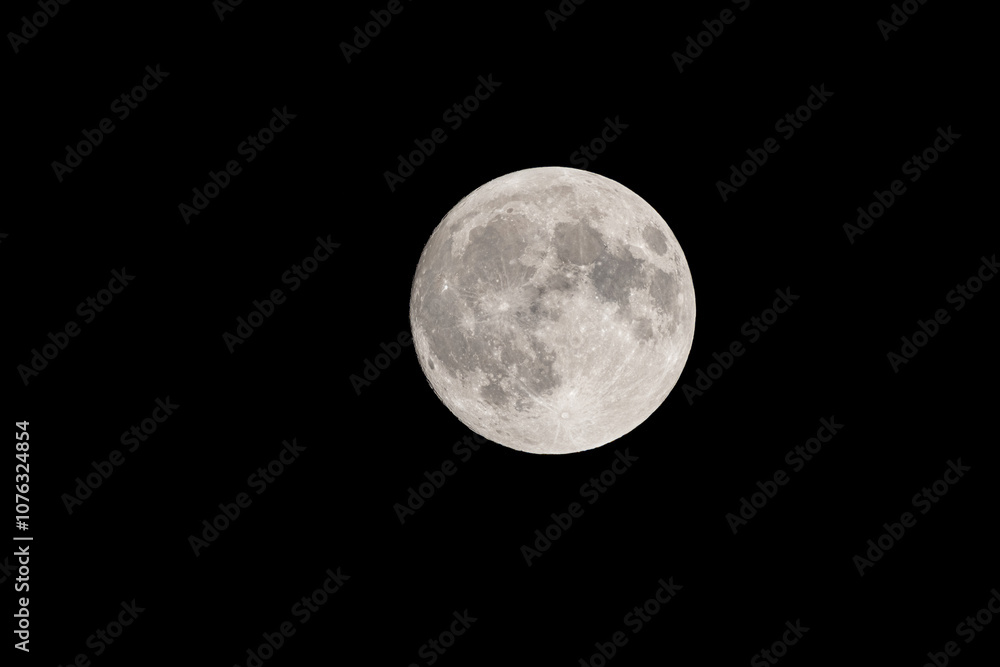 Obraz premium 夜空に輝く満月