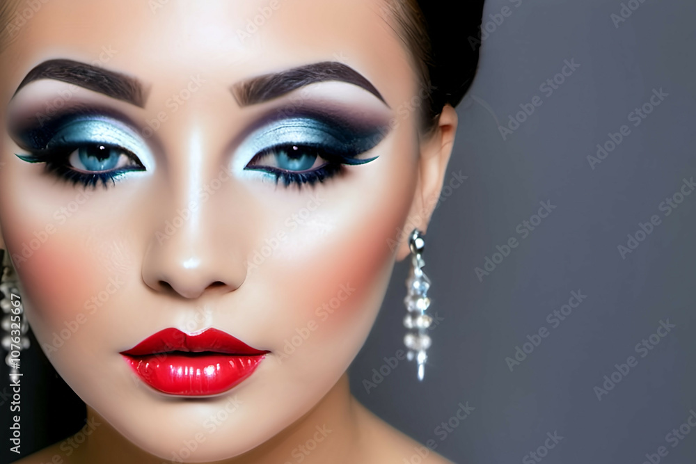 portrait of a woman with makeup portrait of a woman with makeup