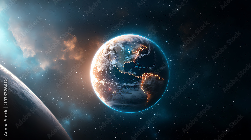 Celebrate united states independence day with a blockchain-inspired vision of our neon-lit planet Celebrate united states independence day with a blockchain-inspired vision of our neon-lit planet