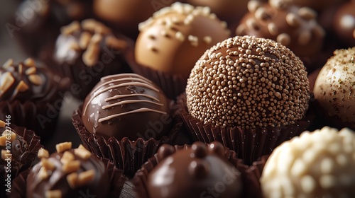 Brigadeiro (Brigadier) Traditional brazilian sweet. Chocolate candy