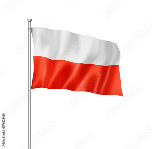 Polish flag isolated on white Free Download Polish flag isolated on white - GFXLoad