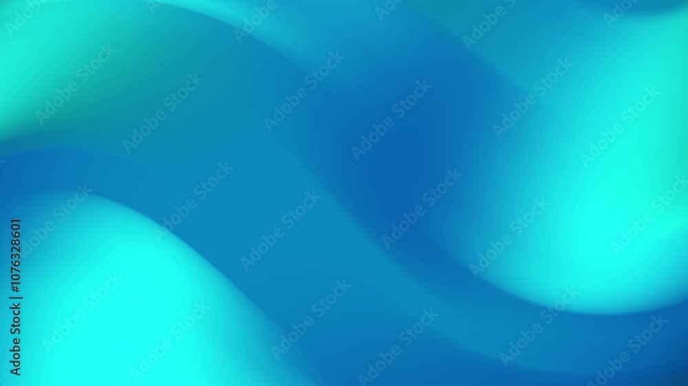 Blue and green abstract background with turquoise wavy shapes. Suitable for backgrounds, graphic design projects, web banners, and social media posts