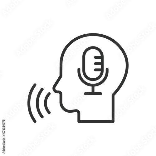 Voice recording, icon in line design. Voice, recording, audio, microphone, sound, capture, speech on white background vector. Voice recording editable stroke icon