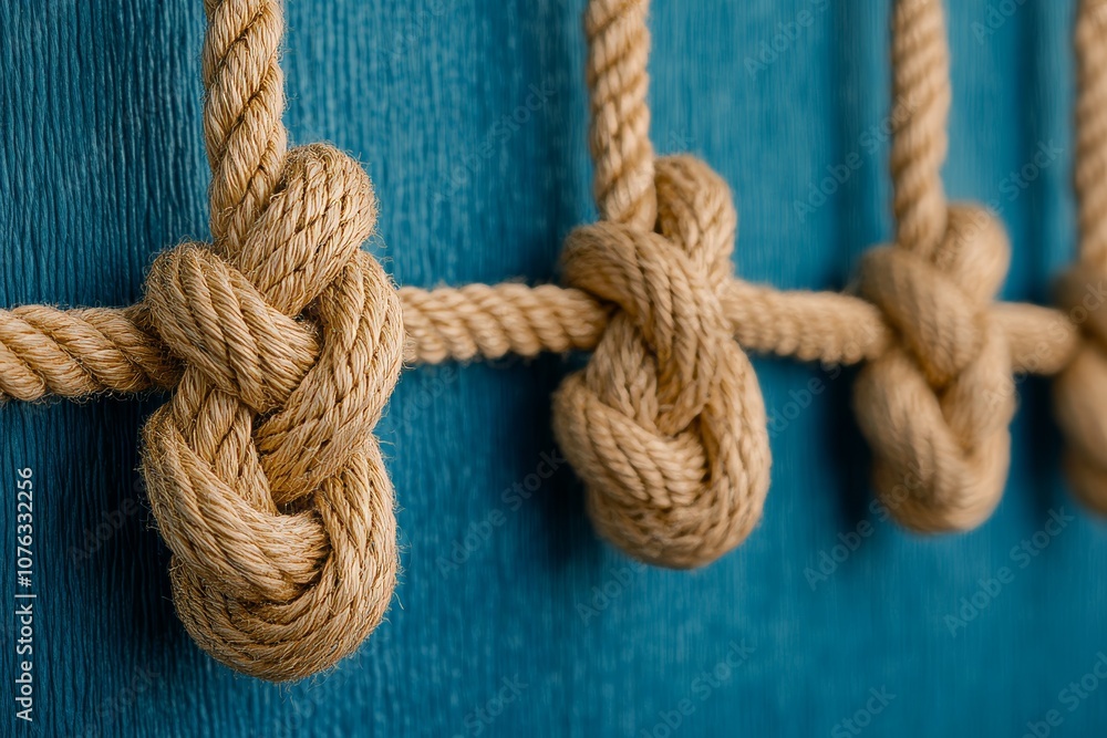 Decorative rope and knot patterns. Generative AI Decorative rope and knot patterns. Generative AI